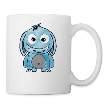 Petit monstre bleu - Mug blanc - blanc - Droite