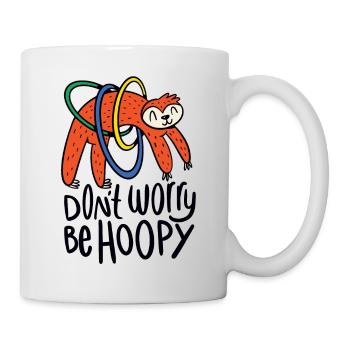 HulaHoop paresseux Dont worry be hoopy cadeau - Mug blanc - blanc - Droite