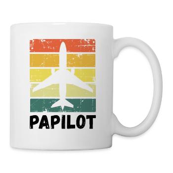 Pilote papa père Papilot - Mug blanc - blanc - Droite