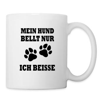 Hundebesitzer Lustiger Spruch Hund Geschenkidee - Tasse - Weiß - Rechts