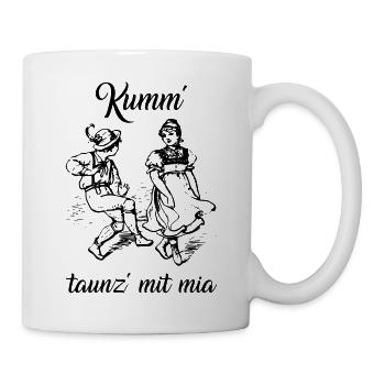Lustiger Spruch Tanzen Mundart Dialekt Geschenk - Tasse - Weiß - Rechts