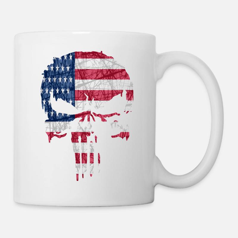 skull usa - Mug - white
