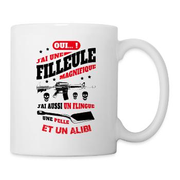 J'AI UNE FILLEULE MAGNIFIQUE - Mug blanc - blanc - Droite