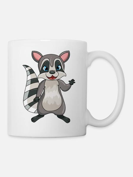Waschbär - Tasse - Weiß