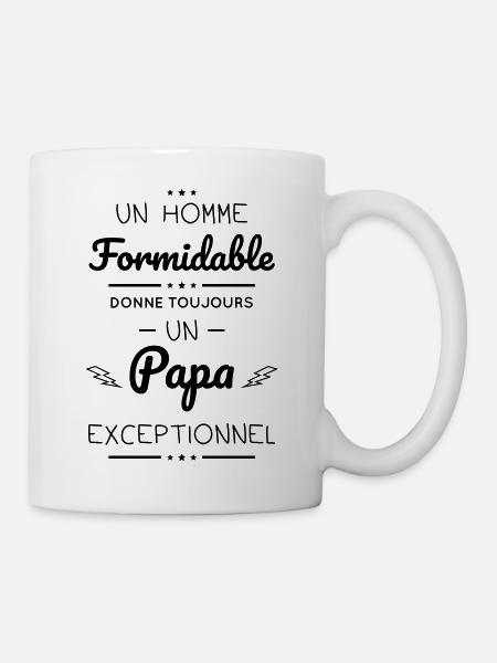 Un homme formidable donne un papa exceptionnel - Mug blanc - blanc