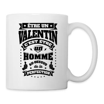 NOM - PRÉNOM - VALENTIN - Mug blanc - blanc - Droite
