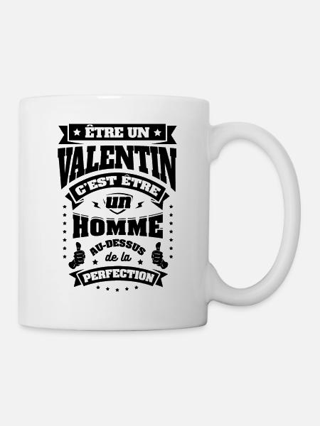 NOM - PRÉNOM - VALENTIN - Mug blanc - blanc