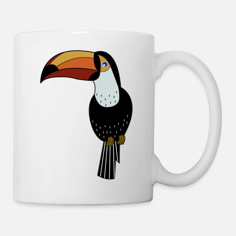Parrot, black parrot - Mug - white