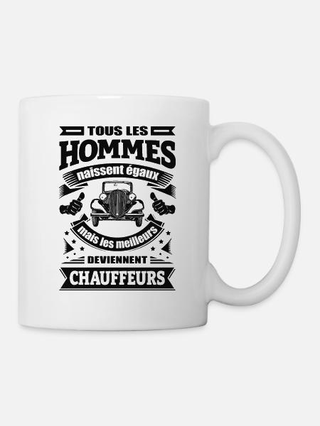 LES MEILLEURS HOMMES DEVIENNENT CHAUFFEURS - Mug blanc - blanc