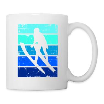 Skis de ski Freestyle Sports d’hiver - Mug blanc - blanc - Droite