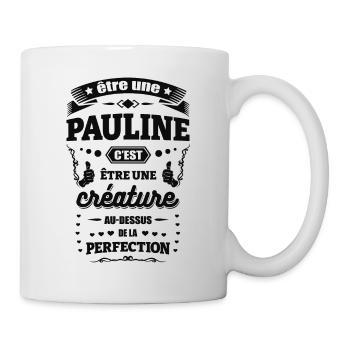 NOM - PRÉNOM - PAULINE - Mug blanc - blanc - Droite