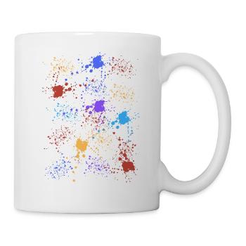 Farbige Farbe - Tasse - Weiß - Rechts