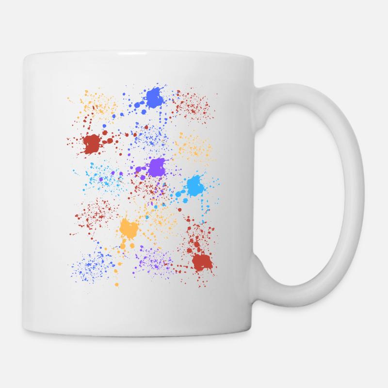 Tache de peinture colorée - Mug blanc - blanc
