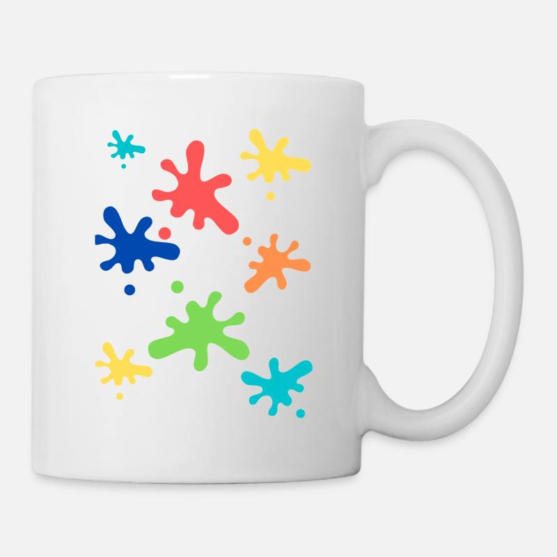 Tache de peinture - Mug blanc - blanc
