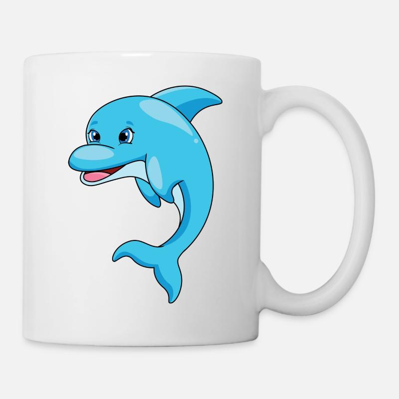 Delfin - Delphin - Tasse - Weiß