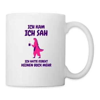 Motivation müde arbeit humor lustig spruch witz - Tasse - Weiß - Rechts