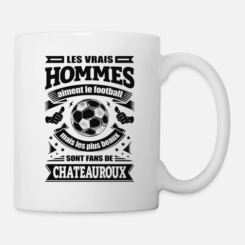 LES VRAIS HOMMES SONT FANS DE CHÂTEAUROUX - Mug blanc - blanc