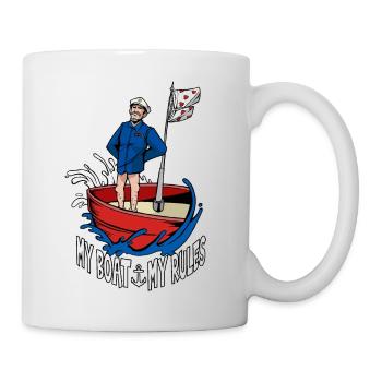 MY BOAT MY RULES KAPITÄN - Tasse - Weiß - Rechts