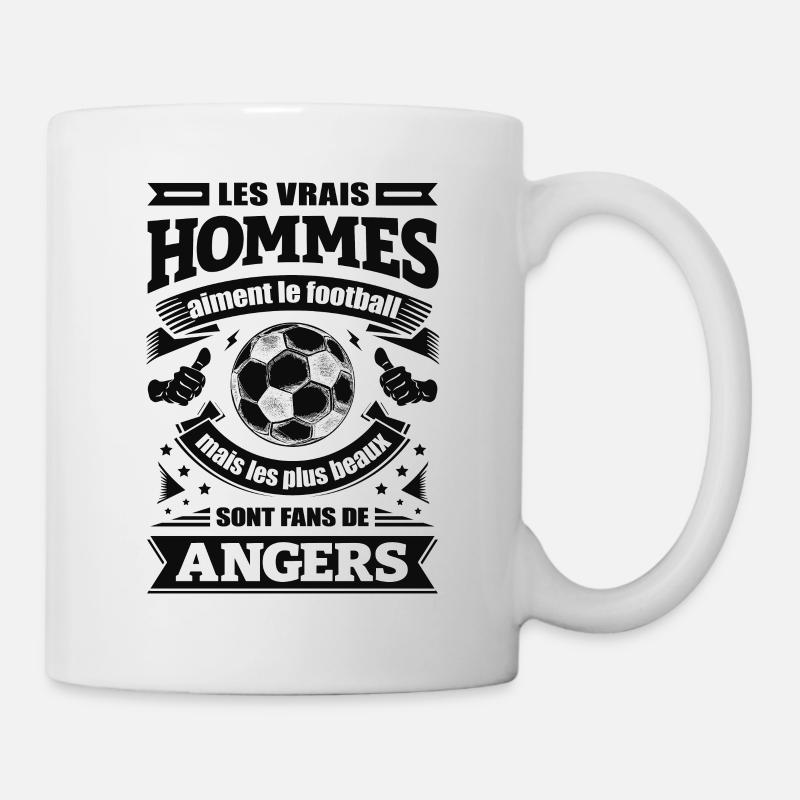 LES VRAIS HOMMES SONT FANS D'ANGERS - Mug blanc - blanc