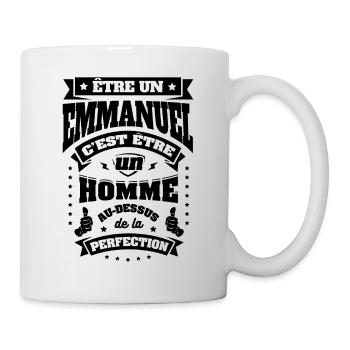 NOM - PRÉNOM - EMMANUEL - Mug blanc - blanc - Droite