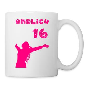 endlich 16 - Tasse - Weiß - Rechts
