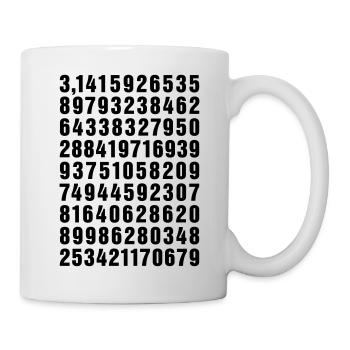 PI Mathematik Kreiszahl Umfang berechnen Genie Uni - Mug - white - Right