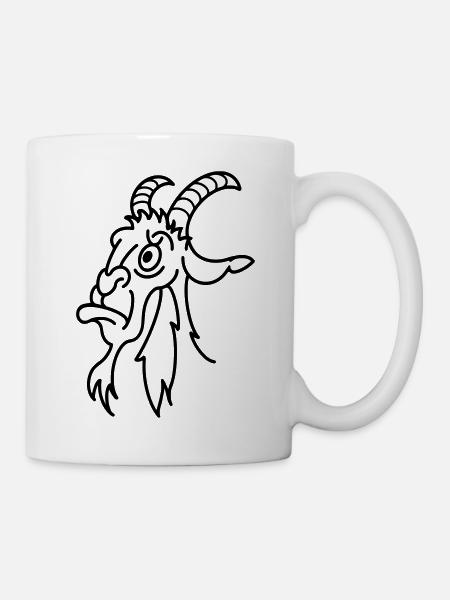 Ziegenbock - Tasse - Weiß