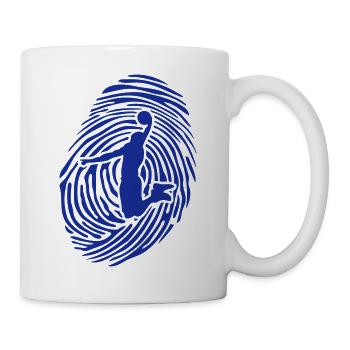 basketball empreinte digitale dunk - Mug blanc - blanc - Droite