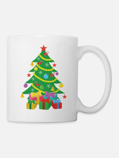 Weihnachtsbaum - Tasse - Weiß