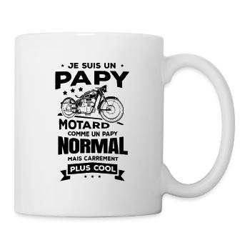 JE SUIS UN PAPY MOTARD - Mug blanc - blanc - Droite