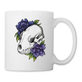 Fantasy raccoon skull - Mug - white - Right