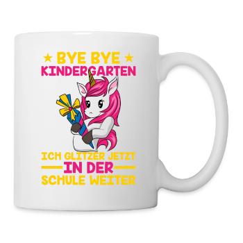 EINHORN SCHULE by The Manzanita´s - Tasse - Weiß - Rechts