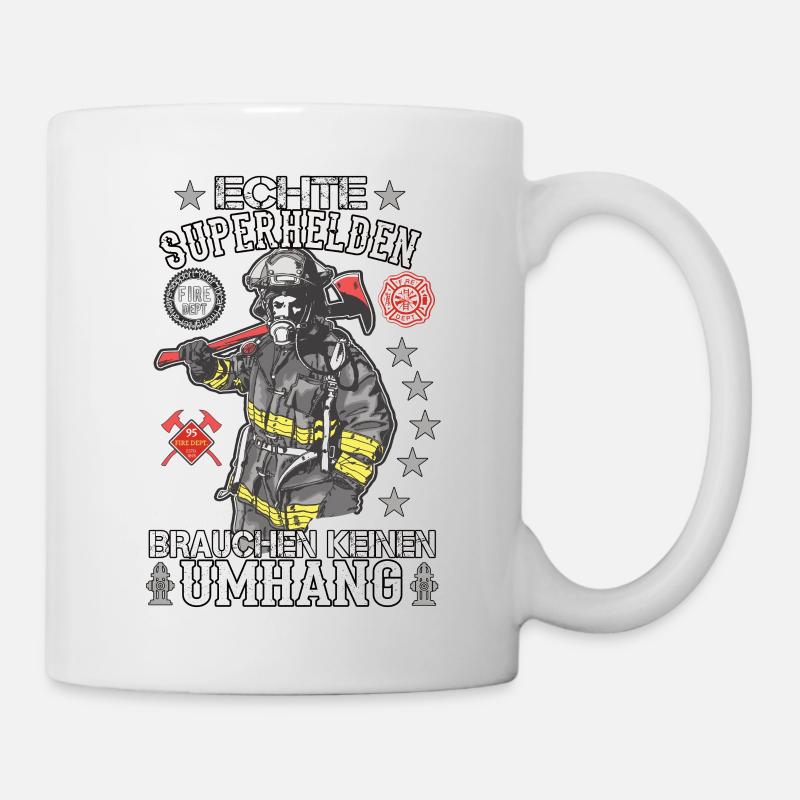Feuerwehrmann Held Feuerwehr - Tasse - Weiß
