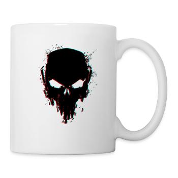 verwirrender totenkopf - Tasse - Weiß - Rechts