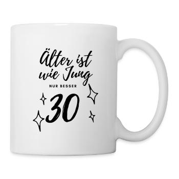 30. Geburtstag - Tasse - Weiß - Rechts