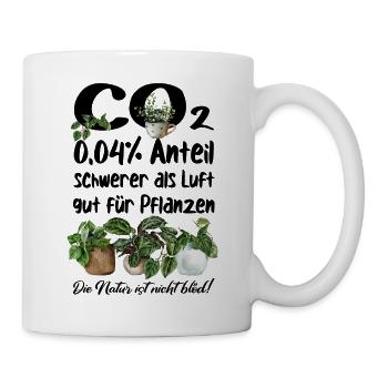 CO2, Pflanzen wachsen - Tasse - Weiß - Rechts