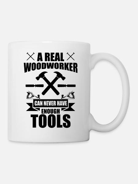 Schreiner Hobel Säge Spruch Geschenk Tischler - Tasse - Weiß