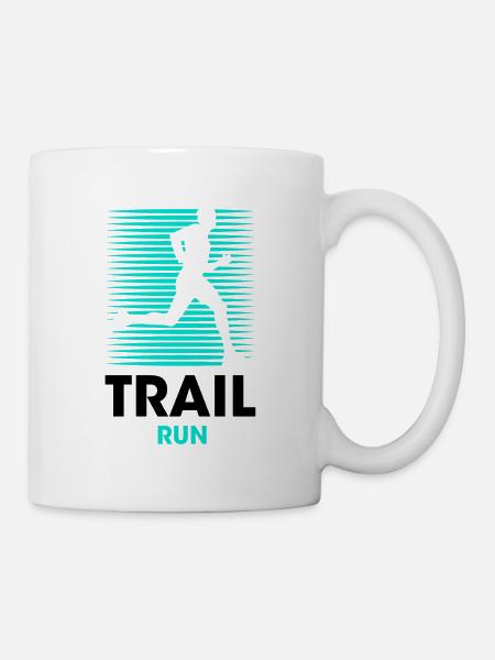 trail run - Tasse - Weiß