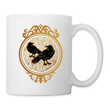 Hugin & Munin gold by the Manzanita´s - Tasse - Weiß - Rechts