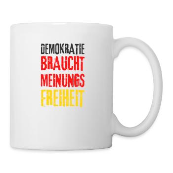 Politik Grundrechte Freiheit wählen Zensur demo - Tasse - Weiß - Rechts