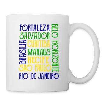 Brazil city name Rio de Janeiro Sau Paulo - Mug - white - Right