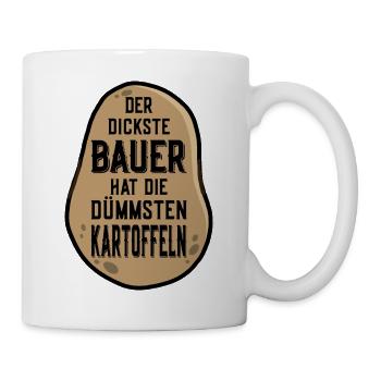 BAUER KARTOFFELN LANDWIRT LANDWIRTSCHAFT - Tasse - Weiß - Rechts