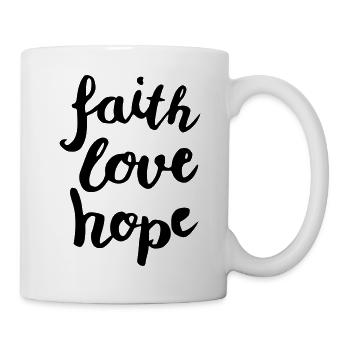 faith love hope - Mug blanc - blanc - Droite