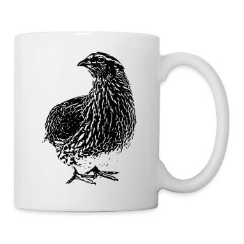 Wachtel / Wachteln Quail Geschenkidee Design Comic - Tasse - Weiß - Rechts
