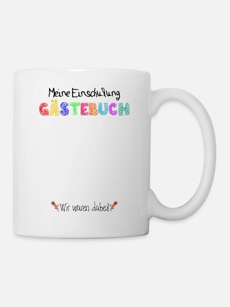 Meine Einschulung Gästebuch - Tasse - Weiß