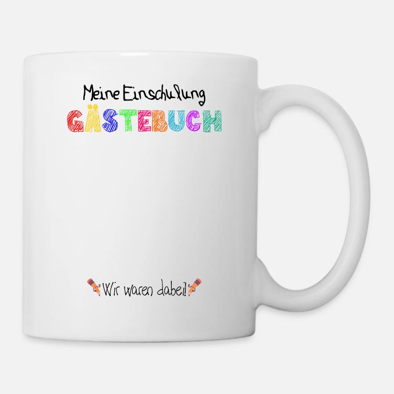 Meine Einschulung Gästebuch - Tasse - Weiß