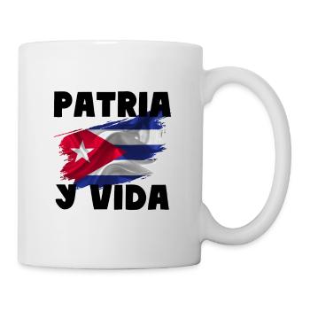 PATRIA Y VIDA Kubanische Flagge Cuba Libre - Tasse - Weiß - Rechts