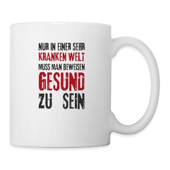 Grundrechte Freiheit gesund virus wählen demo - Tasse - Weiß - Rechts