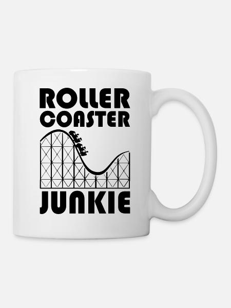 Roller Coaster Junkie - Mug blanc - blanc