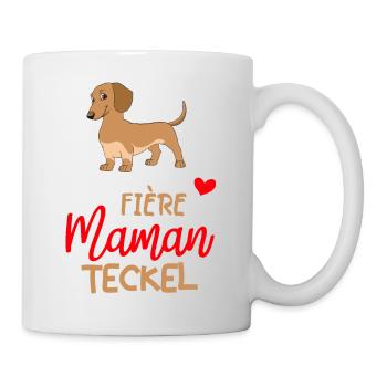 Maman Teckel Cadeau Humour Personnalisé - Mug blanc - blanc - Droite